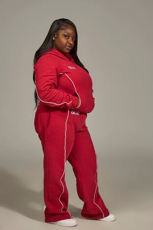 Girleisure Signature Red Fleece Hoodie